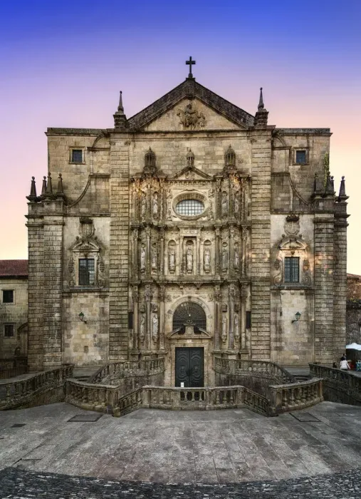Framed Print : Entrance portico to the convent of San MartiAno Pinario, Santiago de Compostela, Galicia Framed Print : Entrance portico to the convent of San MartiAno Pinario, Santiago de Compostela, Galicia
