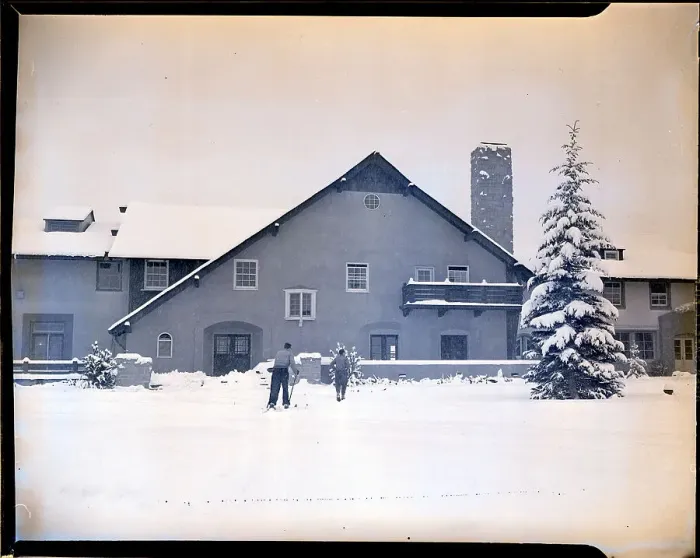Framed Print : Entrance to Ski Resort Hotel Framed Print : Entrance to Ski Resort Hotel