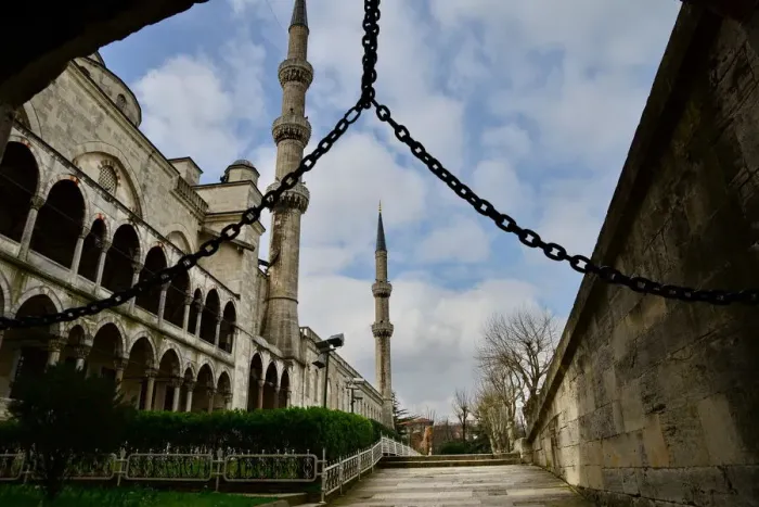 Framed Print : Entrance to sultanahmet mosque from f gate Framed Print : Entrance to sultanahmet mosque from f gate