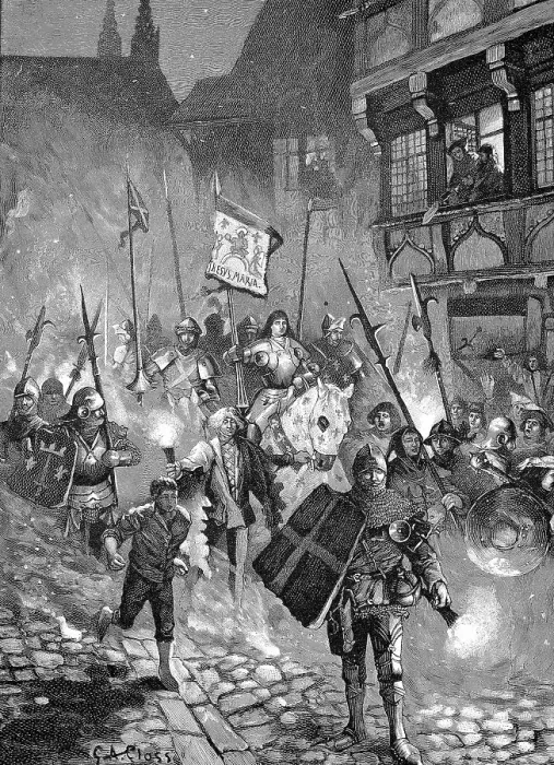 Framed Print : Entry of Joan of Arc into Orleans, France, Historic, digital reproduction of an original 19th century original Framed Print : Entry of Joan of Arc into Orleans, France, Historic, digital reproduction of an original 19th century original