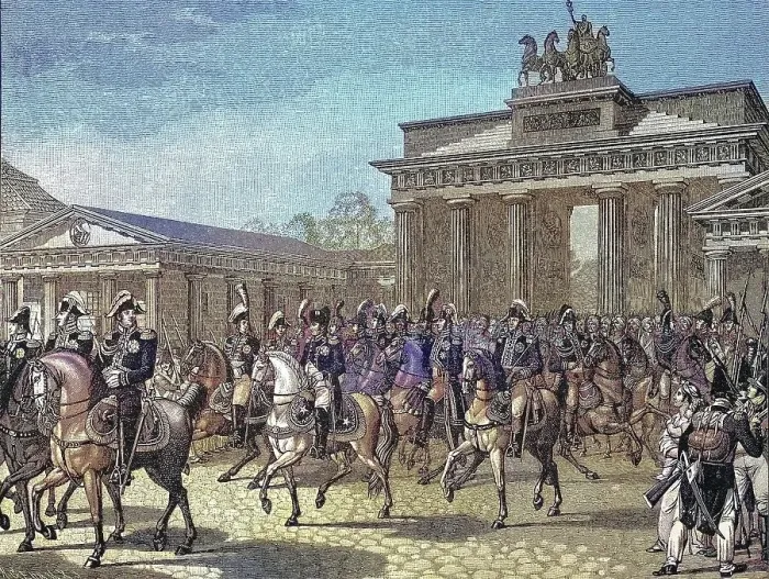 Framed Print : The Entry of Napoleon I into Berlin, 1806, Germany, digital improved reproduction of an original print from the 19th century Framed Print : The Entry of Napoleon I into Berlin, 1806, Germany, digital improved reproduction of an original print from the 19th century
