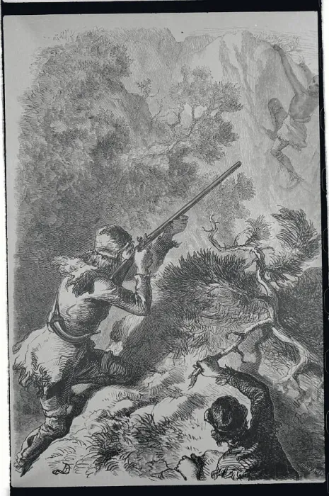Framed Print : Episode from James Fenimore Cooper's Leatherstocking Tales