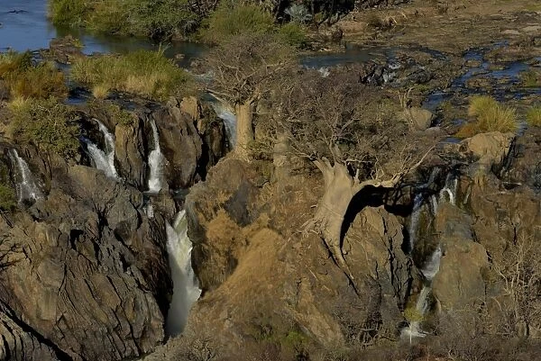 Epupa Falls, waterfalls of the Kunene River on the Namibian-Angolan border, Kunene Region, Namibia