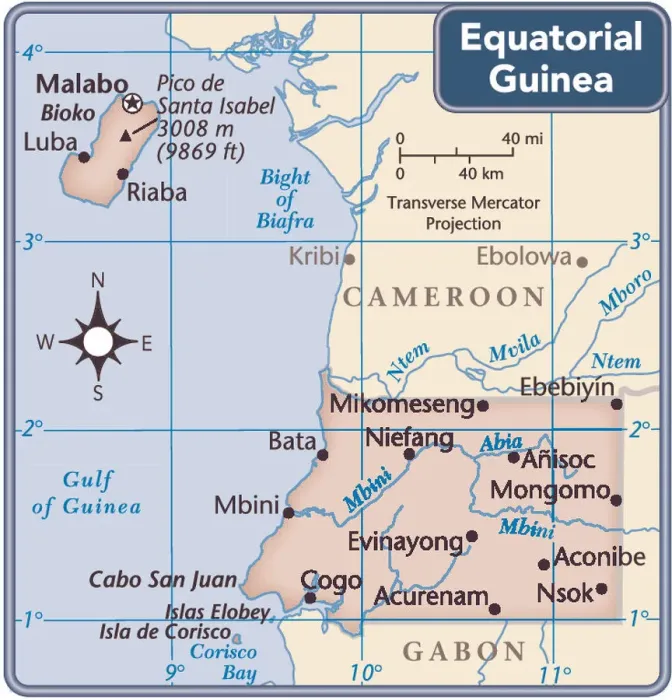 Framed Print : Equatorial Guinea country map Framed Print : Equatorial Guinea country map