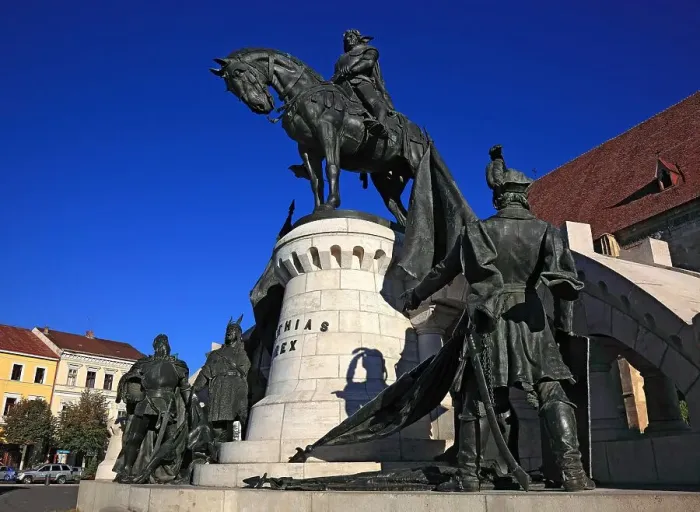 Framed Print : Equestrian statue of Matthias Corvinus, Matthias Rex, Cluj-Napoca, German Klausenburg, St. Michaels Church is the most important example of a Gothic hall church in Transylvania, Romania Framed Print : Equestrian statue of Matthias Corvinus, Matthias Rex, Cluj-Napoca, German Klausenburg, St. Michaels Church is the most important example of a Gothic hall church in Transylvania, Romania