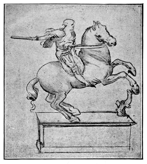 Framed Print : Equestrian Statue sketch by Leonardo Da Vinci