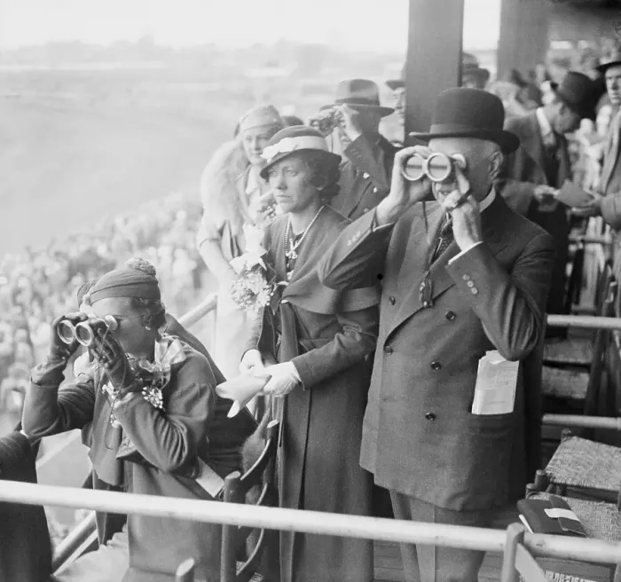 Framed Print : E.R. Bradley and Niece Watching Horse Race Framed Print : E.R. Bradley and Niece Watching Horse Race