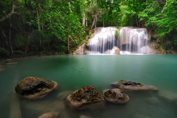 Framed Print : Erawan Waterfalls National Park Framed Print : Erawan Waterfalls National Park