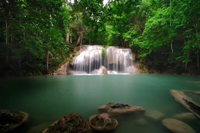Framed Print : Erawan Waterfalls National Park Framed Print : Erawan Waterfalls National Park