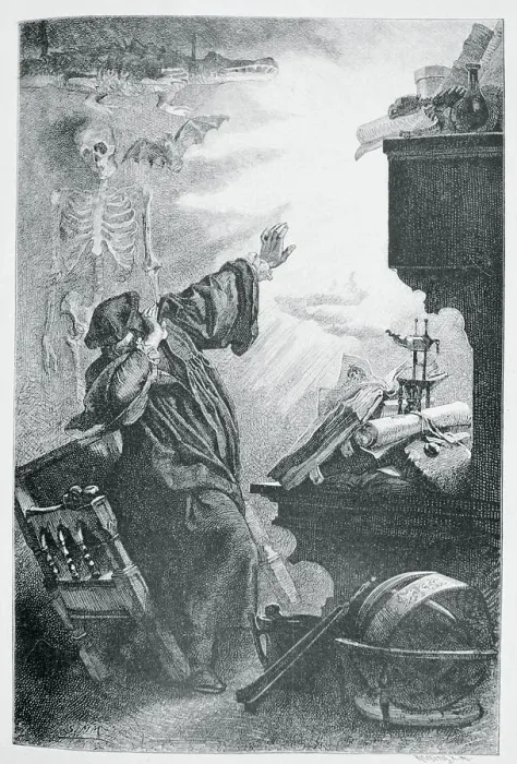 Framed Print : Erdgeist Appearing to Faust Framed Print : Erdgeist Appearing to Faust
