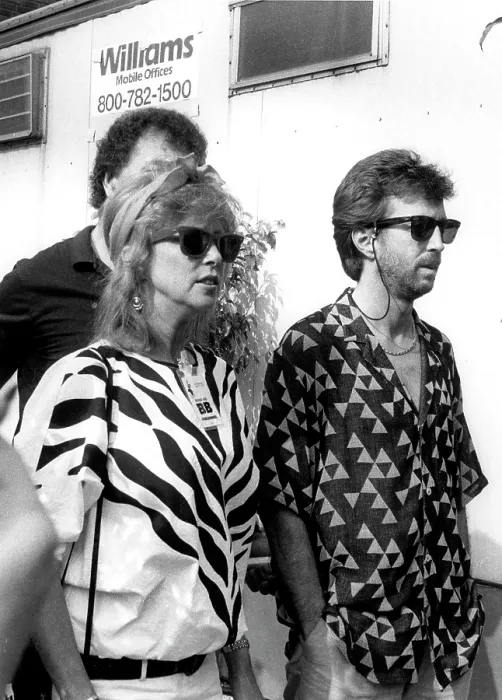 Framed Print : Eric CLapton and wife Patti backstage at Live Aid, Philadelphia Framed Print : Eric CLapton and wife Patti backstage at Live Aid, Philadelphia