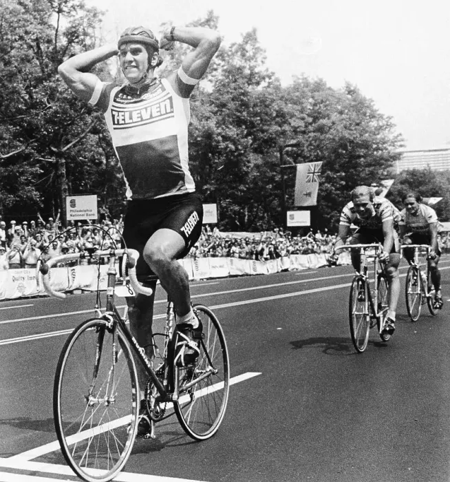Framed Print : Eric Heiden Winning Bike Race Framed Print : Eric Heiden Winning Bike Race