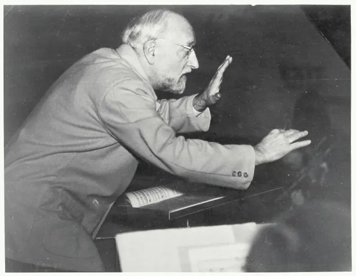 Framed Print : Ernest Ansermet Conducting Framed Print : Ernest Ansermet Conducting