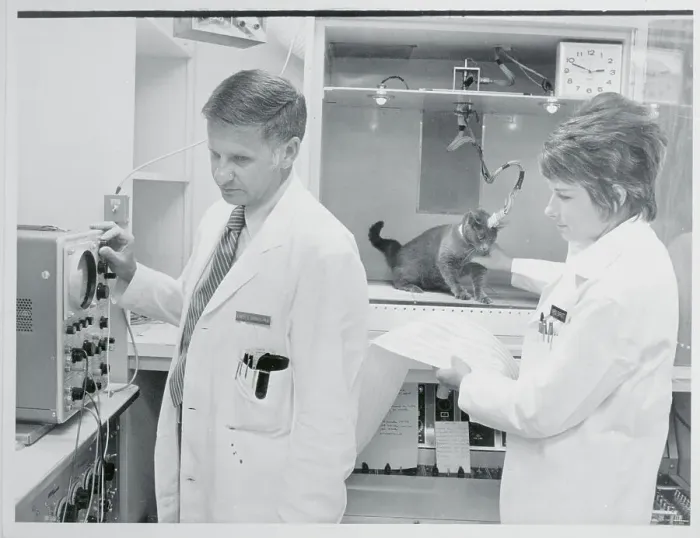 Framed Print : Ernest Barratt and Wife Performing Tests Framed Print : Ernest Barratt and Wife Performing Tests