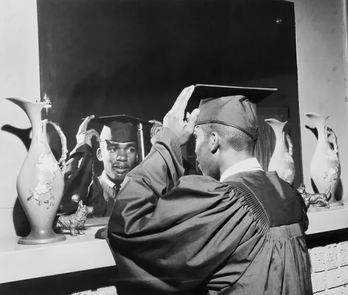 Framed Print : Ernest Green Wearing Cap and Gown Framed Print : Ernest Green Wearing Cap and Gown