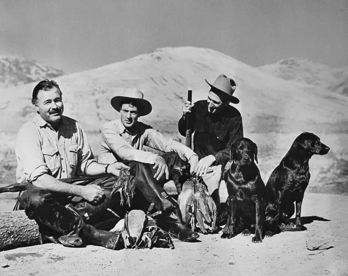 Framed Print : Ernest Hemingway and Gary Cooper on Hunting Excursion Framed Print : Ernest Hemingway and Gary Cooper on Hunting Excursion