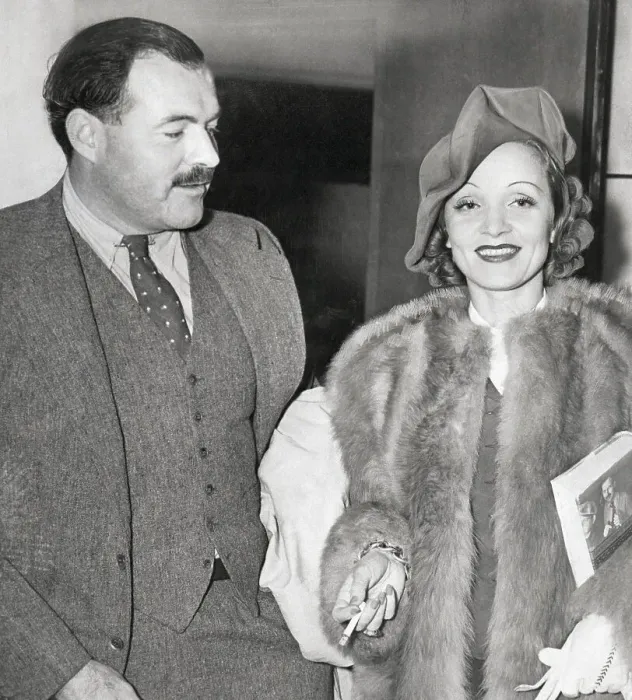 Framed Print : Ernest Hemingway and Marlene Dietrich Framed Print : Ernest Hemingway and Marlene Dietrich
