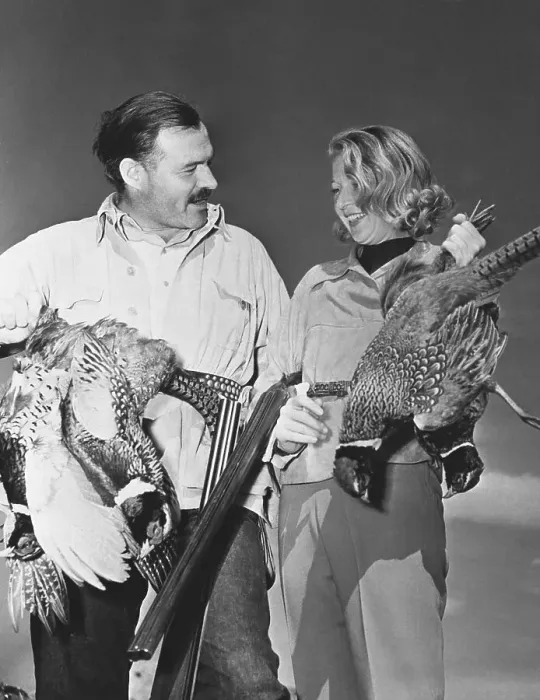 Framed Print : Ernest Hemingway and Martha Gellhorn with Brace of Pheasants Framed Print : Ernest Hemingway and Martha Gellhorn with Brace of Pheasants