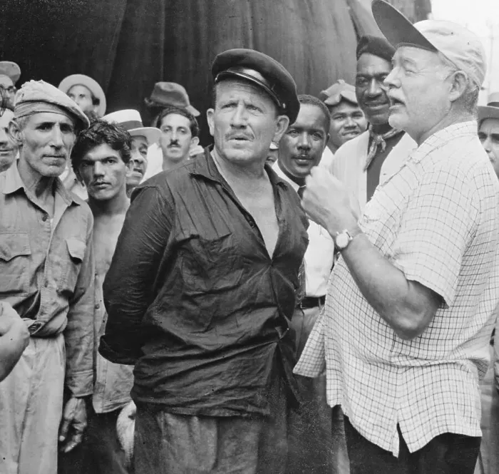 Framed Print : Ernest Hemingway Talking with Spencer Tracy Framed Print : Ernest Hemingway Talking with Spencer Tracy