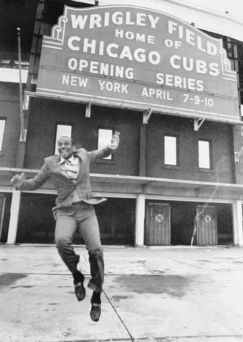 Framed Print : Ernie Banks Rejoicing at Wrigley Field Framed Print : Ernie Banks Rejoicing at Wrigley Field