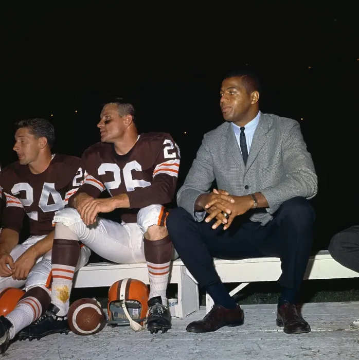 Framed Print : Ernie Davis Watching from the Bench Framed Print : Ernie Davis Watching from the Bench