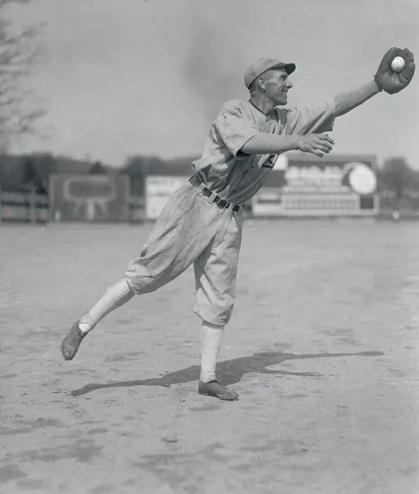 Framed Print : Ernie Johnson Making a Catch Framed Print : Ernie Johnson Making a Catch
