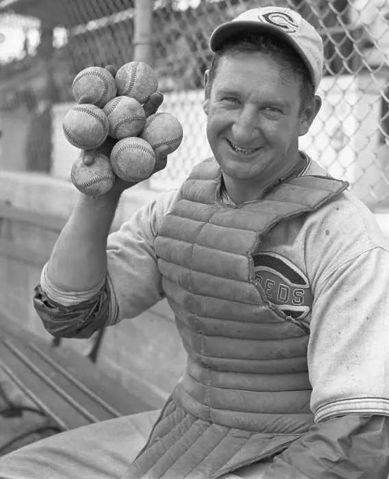 Framed Print : Ernie Lombardi Holding Seven Baseballs Framed Print : Ernie Lombardi Holding Seven Baseballs