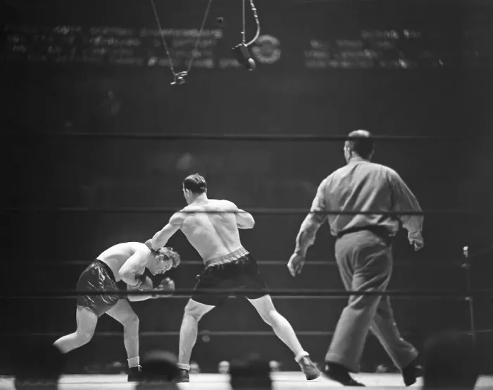 Framed Print : Ernie Schaaf Ducks Primo Carnera's Punch Framed Print : Ernie Schaaf Ducks Primo Carnera's Punch