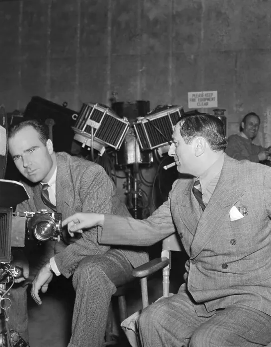 Framed Print : Ernst Lubitsch Pointing to Camera with Photographer Framed Print : Ernst Lubitsch Pointing to Camera with Photographer