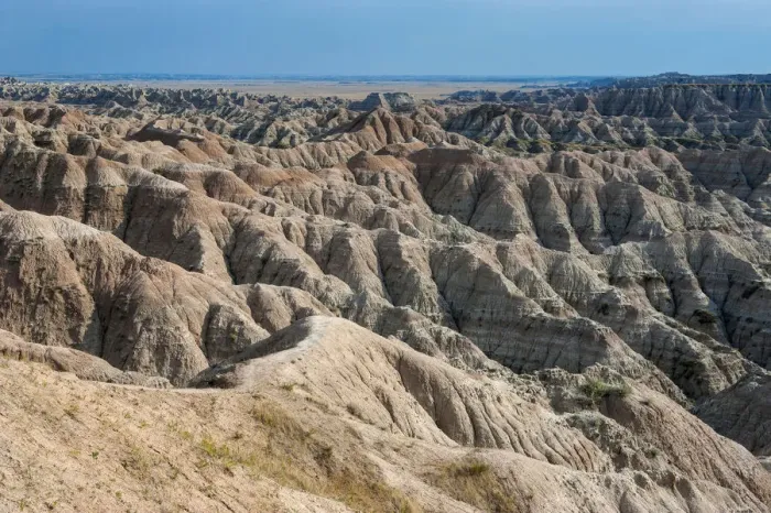 Framed Print : Eroded landscape in Badlands National Park, South Dakota, USA Framed Print : Eroded landscape in Badlands National Park, South Dakota, USA