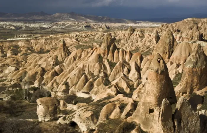 Framed Print : Erosion landscape, stormy atmosphere, Cappadocia, Turkey Framed Print : Erosion landscape, stormy atmosphere, Cappadocia, Turkey