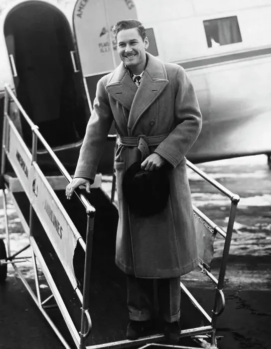 Framed Print : Errol Flynn Arriving At Newark Airport Framed Print : Errol Flynn Arriving At Newark Airport