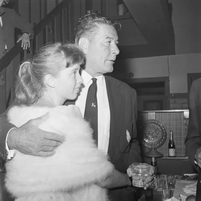 Framed Print : Errol Flynn Embracing His Daughter