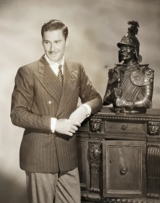 Framed Print : Errol Flynn Leaning on Cabinet Framed Print : Errol Flynn Leaning on Cabinet