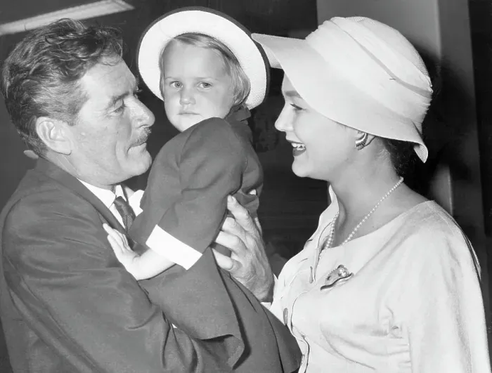 Framed Print : Errol Flynn His Wife and Daughter Framed Print : Errol Flynn His Wife and Daughter