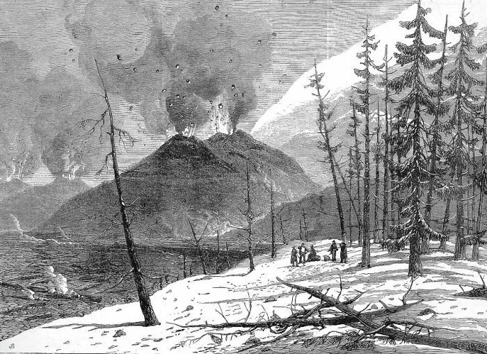 Framed Print : Eruption of Etna Volcano, Etna, in 1865, Sicily, Italy, Historical, digitally restored reproduction of an original 19th century painting, exact original date unknown Framed Print : Eruption of Etna Volcano, Etna, in 1865, Sicily, Italy, Historical, digitally restored reproduction of an original 19th century painting, exact original date unknown