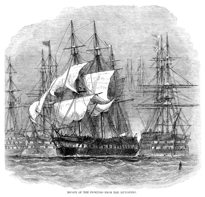 Framed Print : Escape of HMS St Fiorenzo Framed Print : Escape of HMS St Fiorenzo