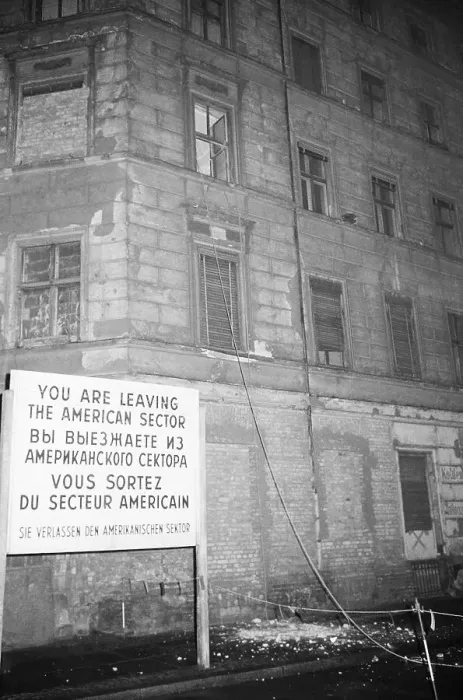 Framed Print : Escape Rope Hanging from Apartment in East Berlin Framed Print : Escape Rope Hanging from Apartment in East Berlin