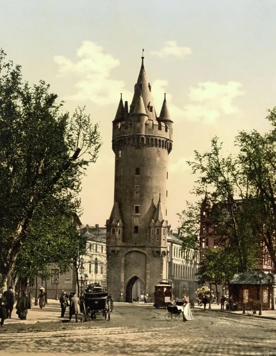 Framed Print : The Eschenheimer Gate and Tower in Frankfurt am Main, Hesse, c. 1890, Germany, Historic, digitally restored reproduction from a 19th century original Framed Print : The Eschenheimer Gate and Tower in Frankfurt am Main, Hesse, c. 1890, Germany, Historic, digitally restored reproduction from a 19th century original