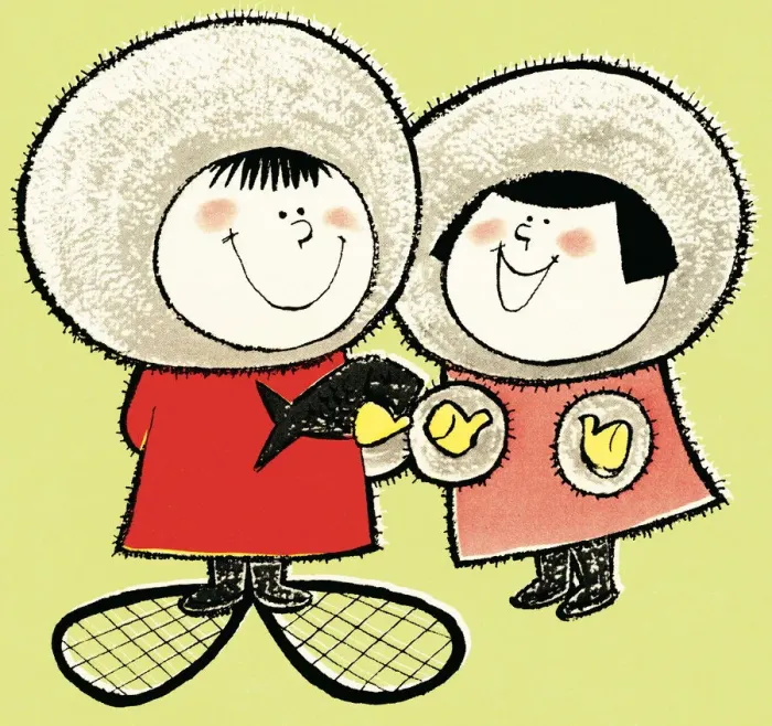 Framed Print : Eskimo couple