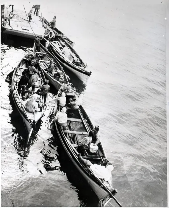 Framed Print : Eskimos Bring Ship Alongside Ship; Cargo Framed Print : Eskimos Bring Ship Alongside Ship; Cargo