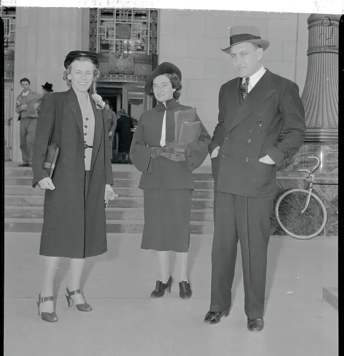 Framed Print : Espionage Defendants Exiting Federal Courthouse Framed Print : Espionage Defendants Exiting Federal Courthouse