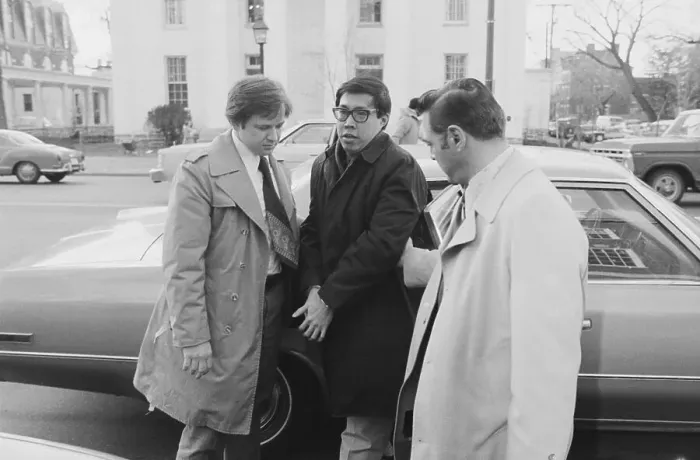 Framed Print : Espionage Suspect Troung Dinh Hung Being Escorted by Officials Framed Print : Espionage Suspect Troung Dinh Hung Being Escorted by Officials