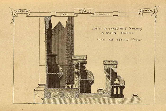 Framed Print : Essiastical architectural decoration, Church stalls, History of architecture, decoration and design, art, French, Victorian, 19th Century Framed Print : Essiastical architectural decoration, Church stalls, History of architecture, decoration and design, art, French, Victorian, 19th Century