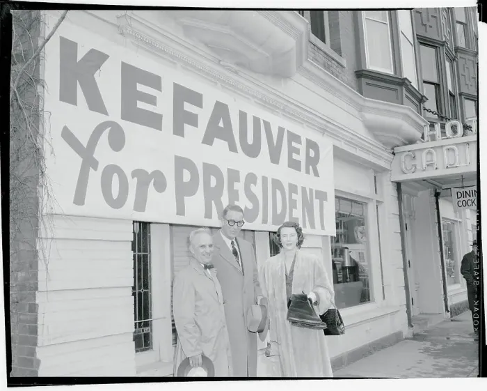 Framed Print : Estes Kefauver Standing With His Wife Framed Print : Estes Kefauver Standing With His Wife