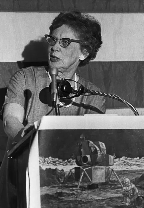 Framed Print : Esther Goddard Speaking as Honored Guest Framed Print : Esther Goddard Speaking as Honored Guest