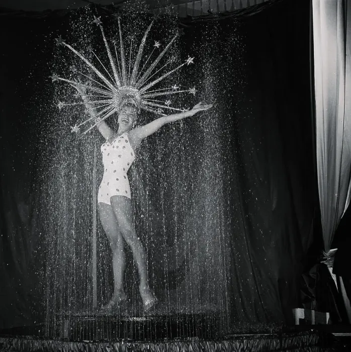 Framed Print : Esther Williams Wearing Shower Headdress Framed Print : Esther Williams Wearing Shower Headdress