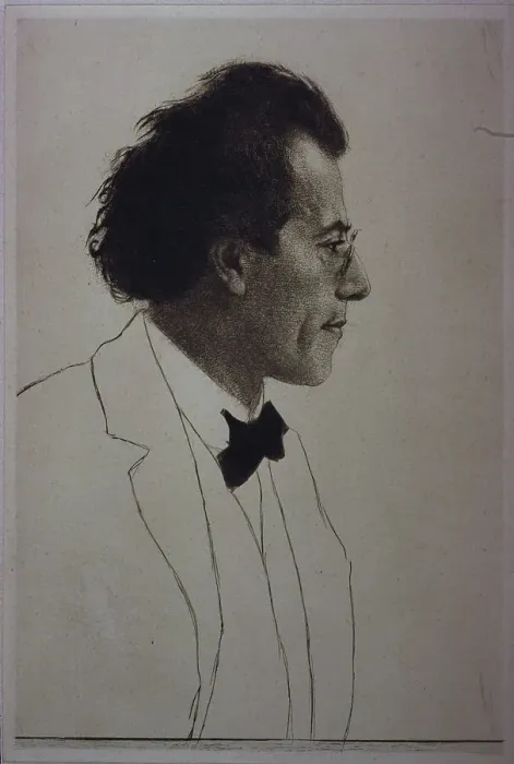 Framed Print : Etching of Gustav Mahler by Emil Orlik Framed Print : Etching of Gustav Mahler by Emil Orlik
