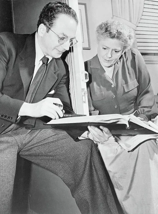 Framed Print : Ethel Barrymore with Clifford Odets Framed Print : Ethel Barrymore with Clifford Odets