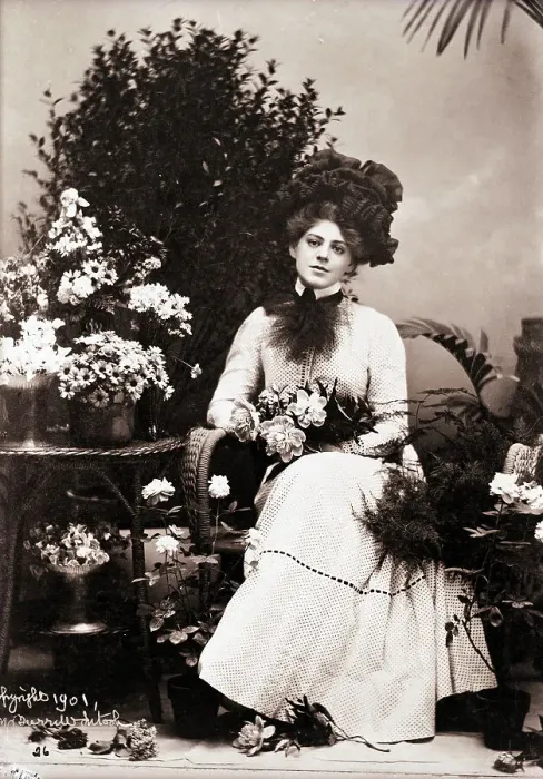 Framed Print : Ethel Barrymore with Flowers Framed Print : Ethel Barrymore with Flowers
